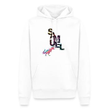 Samuel - Beautiful Boy Name with TREX - Men’s Premium Organic Hoodie - white - Front - Nico (187cm)