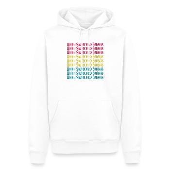 Funny Meme Uhhh I Switched Baristas - Männer Premium Bio Hoodie - Weiß - Vorne - Nico (187cm)