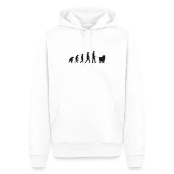 Leonberger Evolution - Männer Premium Bio Hoodie - Weiß - Vorne - Nico (187cm)