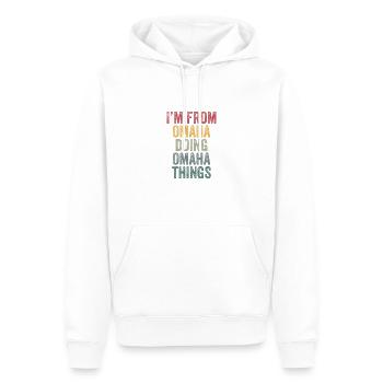 I'm from Omaha doing Omaha things - Männer Premium Bio Hoodie - Weiß - Vorne - Nico (187cm)