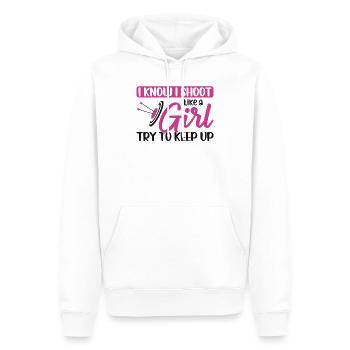 Tir à l’arc Archer Fille Je Sais I - Sweat à capuche Premium bio Homme - blanc - Devant - Nico (187cm)
