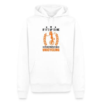Unicycle Gift Unicycle Rider - Sweat à capuche Premium bio Homme - blanc - Devant - Nico (187cm)