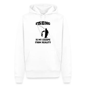 Pêche Pêcheur Pêche Pêche Hameçons de pêche - Sweat à capuche Premium bio Homme - blanc - Devant - Nico (187cm)