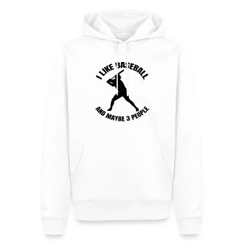 Cadeau de baseball Amateur de baseball Jeu de baseball - Sweat à capuche Premium bio Homme - blanc - Devant - Nico (187cm)