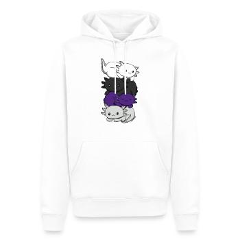 Zweigeschlechtliche Flagge Axolotl Haufen Kawaii - Männer Premium Bio Hoodie - Weiß - Vorne - Nico (187cm)