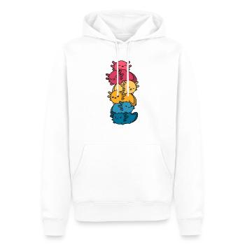 Kawaii Axolotl Haufen Pansexueller Stolz Pansexuel - Männer Premium Bio Hoodie - Weiß - Vorne - Nico (187cm)