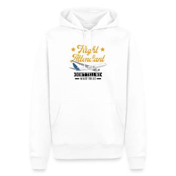 Flight Attendant Gift Flight Attendant - Men’s Premium Organic Hoodie - white - Front - Nico (187cm)