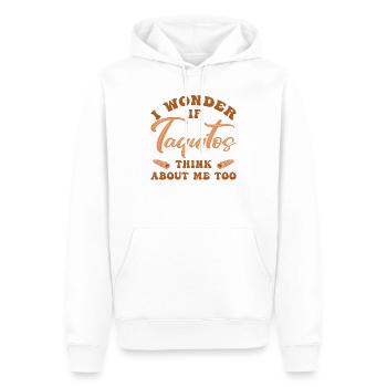 Taquito Mexican Food Tacos - Men’s Premium Organic Hoodie - white - Front - Nico (187cm)