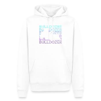 Bulldozer Retro Cadeau - Sweat à capuche Premium bio Homme - blanc - Devant - Nico (187cm)