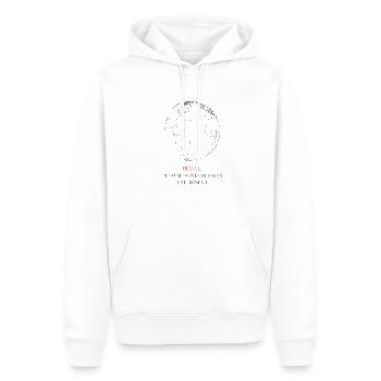 Travel-Liebhaber must have - Männer Premium Bio Hoodie - Weiß - Vorne - Nico (187cm)