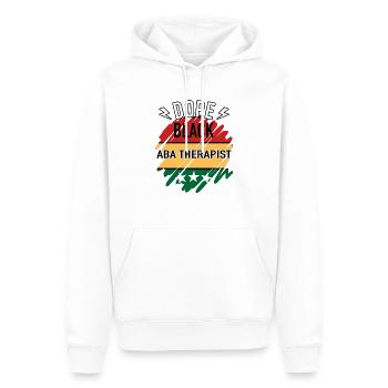 Black History Month ABA Therapist Juneteenth day - Men’s Premium Organic Hoodie - white - Front - Nico (187cm)