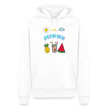 Summer Vibes Paradise Summer Sun Holiday Beach - Sweat à capuche Premium bio Homme - blanc - Devant - Nico (187cm)