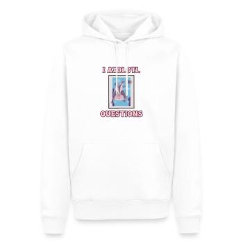 I Axolotl Questions. Cute Axolotl For Curious Mind - Men’s Premium Organic Hoodie - white - Front - Nico (187cm)