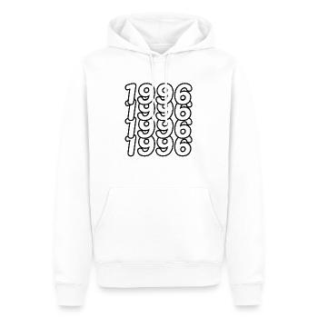 1996 Jahrgang - Männer Premium Bio Hoodie - Weiß - Vorne - Nico (187cm)