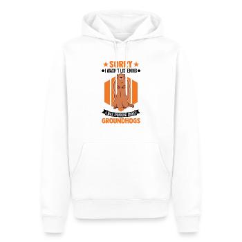 Murmeltier Geschenk Groundhog Day Woodchuck - Männer Premium Bio Hoodie - Weiß - Vorne - Nico (187cm)