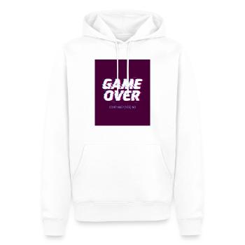 Game Over - Gaming - Männer Premium Bio Hoodie - Weiß - Vorne - Nico (187cm)