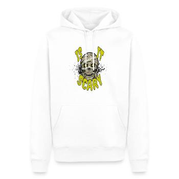 Is it scary - Sweat à capuche Premium bio Homme - blanc - Devant - Nico (187cm)