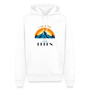 Camping Aventure Vacances Aventure Fun - Sweat à capuche Premium bio Homme - blanc - Devant - Nico (187cm)