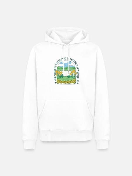 Garten Obstgarten Geschenk Gärtner Hobbygärtner - Männer Premium Bio Hoodie - Weiß
