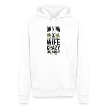 Buck Deer Hunting Hunter Wife - Männer Premium Bio Hoodie - Weiß - Vorne - Nico (187cm)