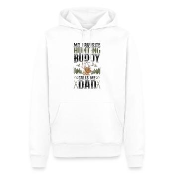 Buck Deer Hunting Hunter Dad - Men’s Premium Organic Hoodie - white - Front - Nico (187cm)