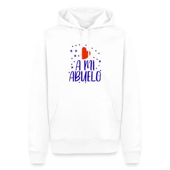 J’aime mon cadeau de grand-père Quiero a mi abuelo - Sweat à capuche Premium bio Homme - blanc - Devant - Nico (187cm)
