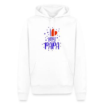 I love my papa dad funny gift - Men’s Premium Organic Hoodie - white - Front - Nico (187cm)