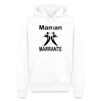 Tshirt femme Maman Marrante - Sweat à capuche Premium bio Homme - blanc - Devant - Nico (187cm)