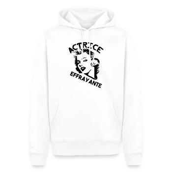 Tshirt femme Actrice effrayante - Sweat à capuche Premium bio Homme - blanc - Devant - Nico (187cm)