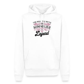 Dégustation de vin de sommelier - Sweat à capuche Premium bio Homme - blanc - Devant - Nico (187cm)