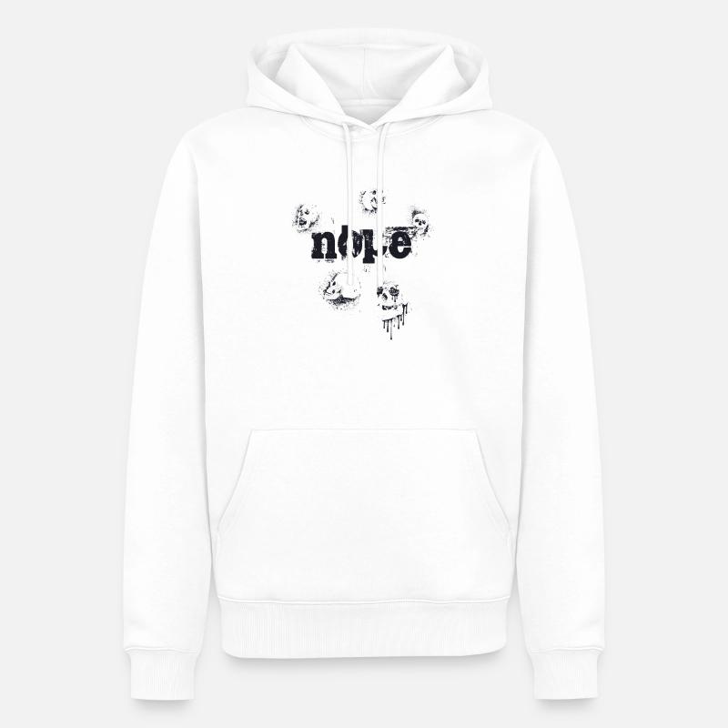 Nope - Dites simplement non! - Sweat à capuche Premium bio Homme - blanc