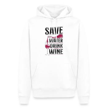 Sommelier Wine Drinking Tasting - Men’s Premium Organic Hoodie - white - Front - Nico (187cm)