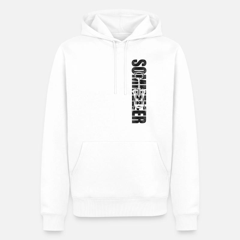 Sommelier Wine Drinking Tasting - Männer Premium Bio Hoodie - Weiß
