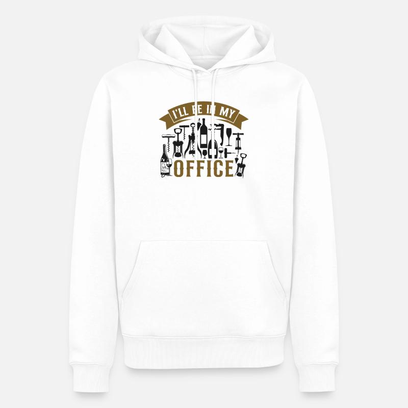 Sommelier Wine Drinking Tasting - Männer Premium Bio Hoodie - Weiß