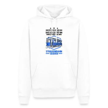 Straßenbahn Geschenk Straßenbahnfahrer Tram S-Bahn - Männer Premium Bio Hoodie - Weiß - Vorne - Nico (187cm)