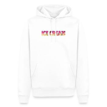 Crème glacée Retro Vintage Cone - Sweat à capuche Premium bio Homme - blanc - Devant - Nico (187cm)