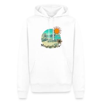 Cool Retro Design Summer Beach Palms Summer - Men’s Premium Organic Hoodie - white - Front - Nico (187cm)
