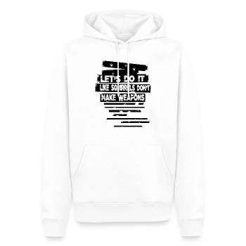 60s global peace funny sayings present idea joke - Männer Premium Bio Hoodie - Weiß - Vorne - Nico (187cm)