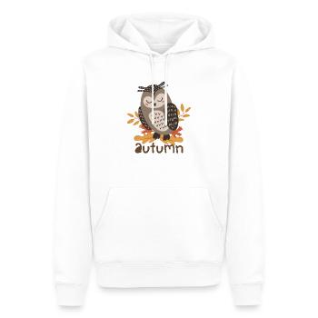 La saison Citrouille Arbre d’automne Orange Feuilles d’automne - Sweat à capuche Premium bio Homme - blanc - Devant - Nico (187cm)