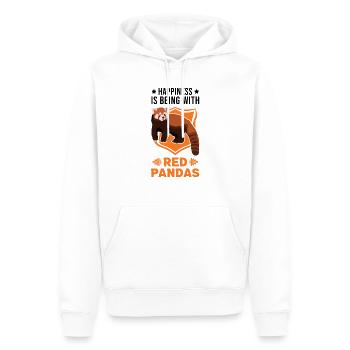 Happiness is being with Red Pandas Roter Panda - Men’s Premium Organic Hoodie - white - Front - Nico (187cm)