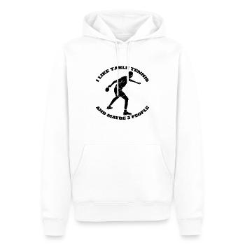 Tennis de table Joueurs de tennis de table Battes de tennis de table - Sweat à capuche Premium bio Homme - blanc - Devant - Nico (187cm)