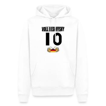 Fußball Trikot Lustig Nummer 10 - Männer Premium Bio Hoodie - Weiß - Vorne - Nico (187cm)
