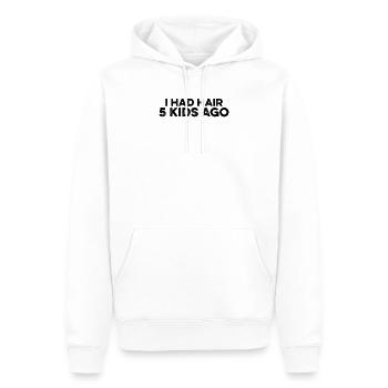 J’ai eu des cheveux il y a 5 enfants Drôle de chauve Mec chauve Tête amusante - Sweat à capuche Premium bio Homme - blanc - Devant - Nico (187cm)