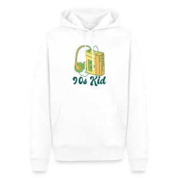 Enfant des années 90 - Sweat à capuche Premium bio Homme - blanc - Devant - Nico (187cm)
