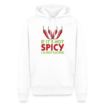 If It's Not Spicy I'm Not Eating - Men’s Premium Organic Hoodie - white - Front - Nico (187cm)