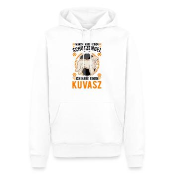Kuvasz Schutzengel - Männer Premium Bio Hoodie - Weiß - Vorne - Nico (187cm)