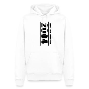 Cadeau de 18e anniversaire 2004 - Sweat à capuche Premium bio Homme - blanc - Devant - Nico (187cm)
