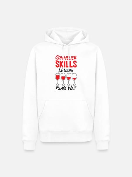 Sommelier Wine Drinking Tasting - Männer Premium Bio Hoodie - Weiß