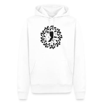 Wikinger Zeichen Rabe Kelten nordische Symbole - Männer Premium Bio Hoodie - Weiß - Vorne - Nico (187cm)