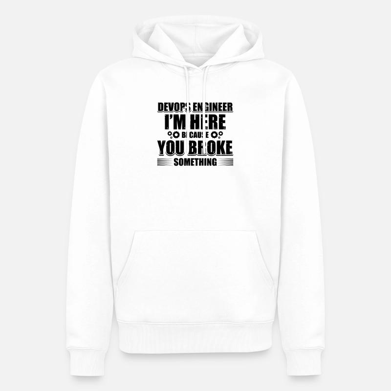 Sys-Admin Entwickler Devops-Ingenieur - Männer Premium Bio Hoodie - Weiß